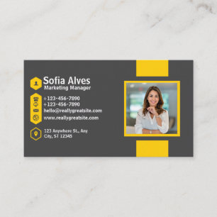 "Elevate Your Brand with a Yellow Elegant  Business Card