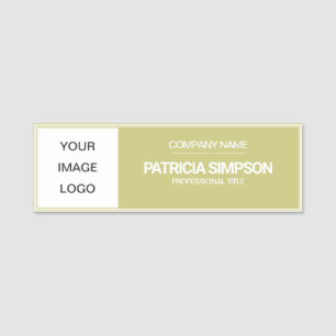 Elevate Your Brand with Wild Willow Green & White Name Tag