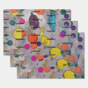 Elevate your Celebration with colorful whimsy!  Wrapping Paper Sheet