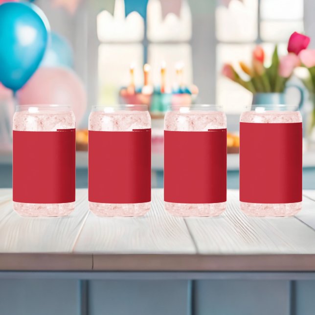 Elevate Your Design a Red Background and White  Can Glass (Insitu (Baby Shower))