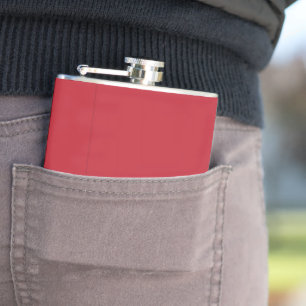 Elevate Your Design a Red Background and White  Hip Flask