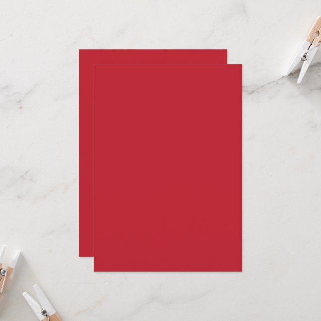 Elevate Your Design a Red Background and White  Invitation (Front/Back In Situ)
