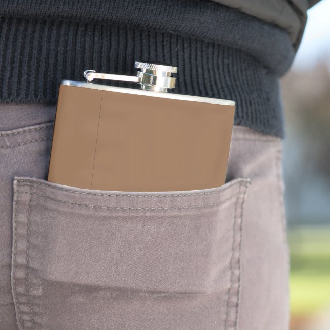 Elevate Your Design with a Brown Background Hip Flask (In Situ)
