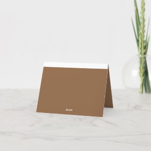 Elevate Your Design with a Brown Background Thank You Card