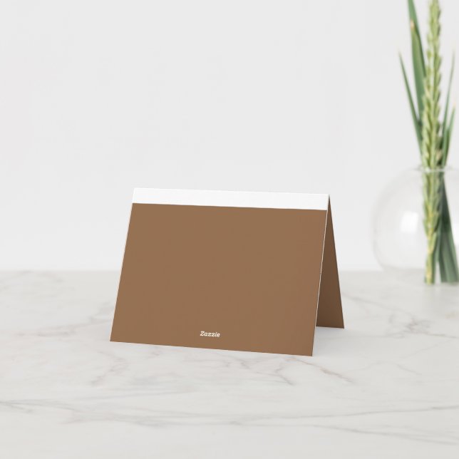 Elevate Your Design with a Brown Background Thank You Card (Back)