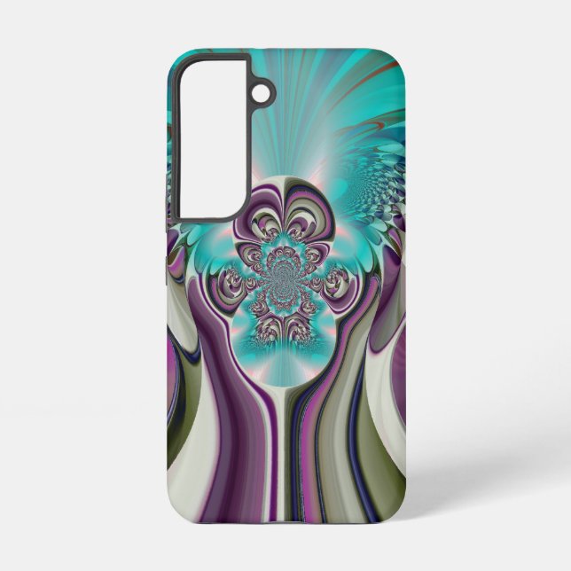 Elevate Your Samsung with Our Angelic Purple Heart Galaxy S22 Case (Back)