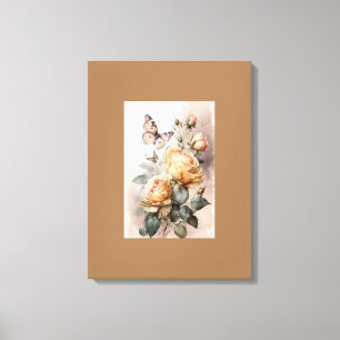 Elevate Your Space with a Dreamy Rose Watercolor Canvas Print