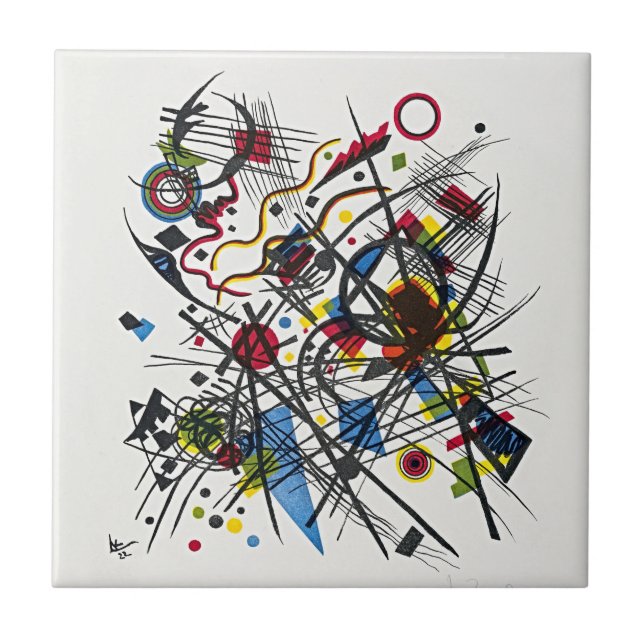 Elevate Your Space with Kandinsky's Bauhaus Magic Tile (Front)