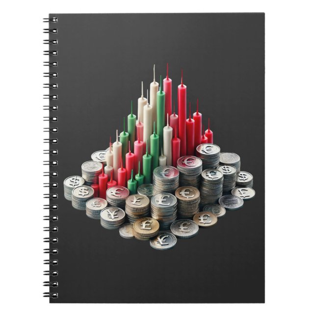 Elevate your space with trading-inspired art. 01 notebook (Front)