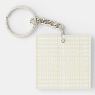 Elevate Your Space with White and Gold Geometric Key Ring