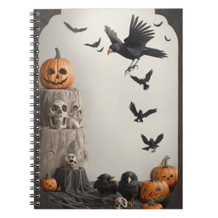 Elevate Your Spooky Storytelling with Crow / Skull Notebook