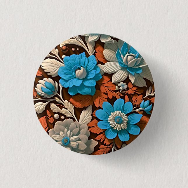 Elevate Your Style with Boho Floral Elegance 3 Cm Round Badge (Front)
