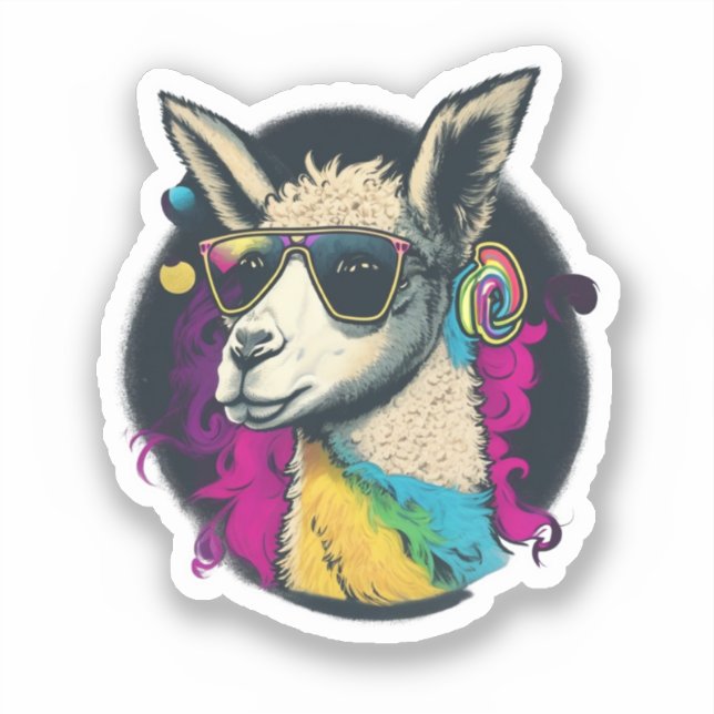 Elevate Your Style with Llama-Inspired Sticker Art (Front)