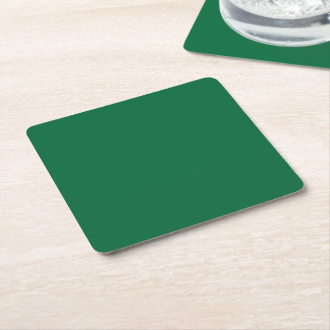 Elevate your Web Design with a Green Background Square Paper Coaster (Angled)