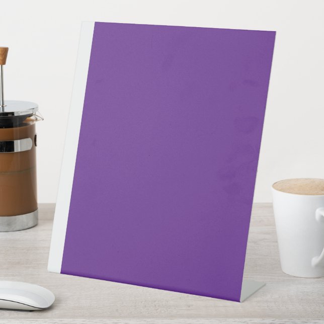 Elevate Your Website Design with a Stunning Purple Pedestal Sign (In SItu)