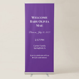 Elevate Your Website Design with a Stunning Purple Retractable Banner