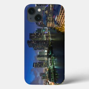 Elevated city skyline from Brickell Key iPhone 13 Case