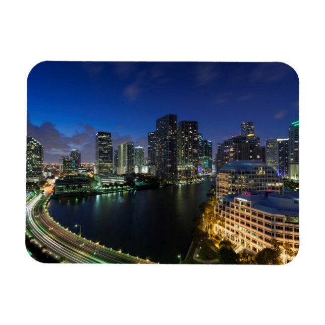 Elevated city skyline from Brickell Key Magnet (Horizontal)