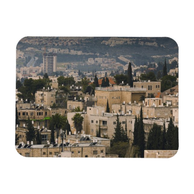 Elevated city view from Jerusalem YMCA tower Magnet (Horizontal)