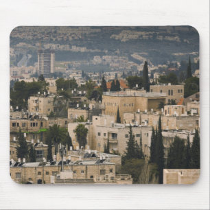 Elevated city view from Jerusalem YMCA tower Mouse Mat