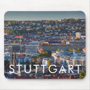 Elevated City View of Stuttgart Mouse Mat