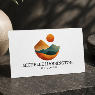 Elevated Peaks Life Coach White Business Card