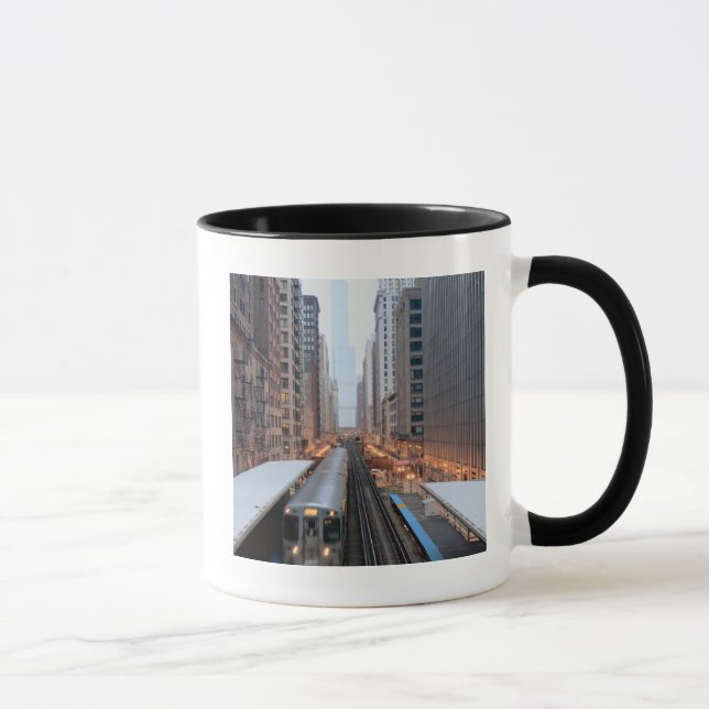 Elevated rail in downtown Chicago over Wabash Mug (Right)