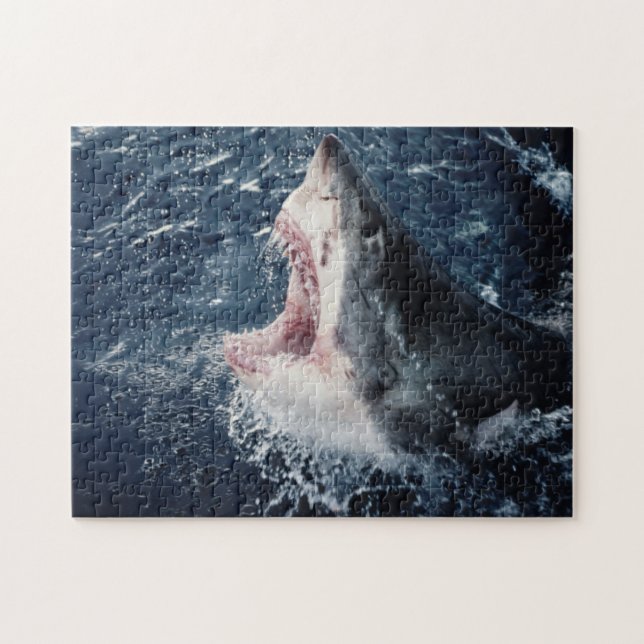 Elevated Shark mouth open Jigsaw Puzzle (Horizontal)