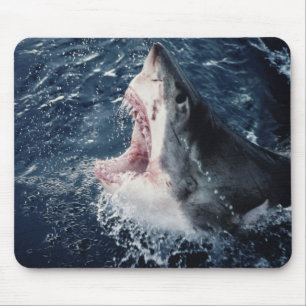 Elevated Shark mouth open Mouse Mat