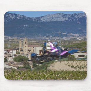 Elevated town view and Hotel Marques de Riscal Mouse Mat