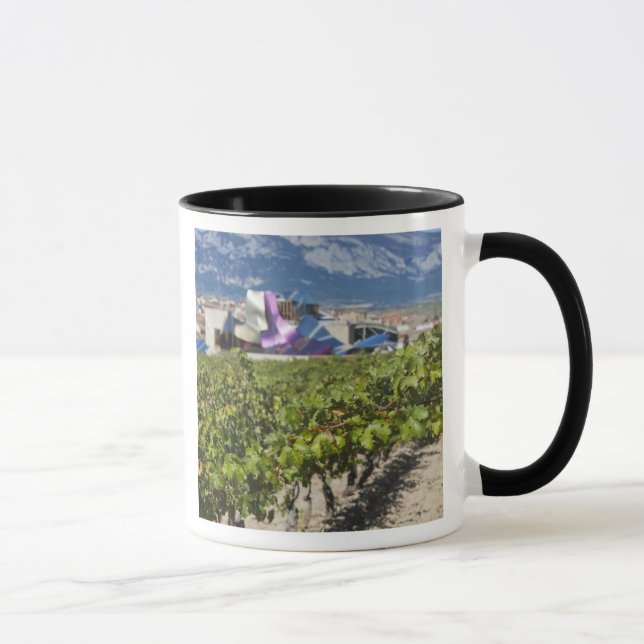 Elevated town view and Hotel Marques de Riscal Mug (Right)