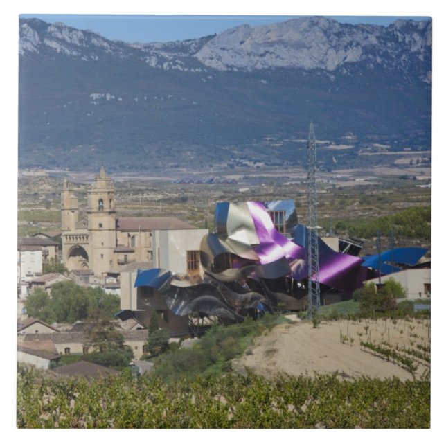 Elevated town view and Hotel Marques de Riscal Tile (Front)