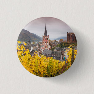 Elevated Town View   Germany 3 Cm Round Badge