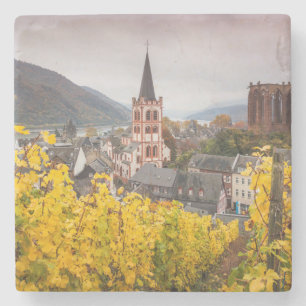 Elevated Town View Germany Stone Coaster