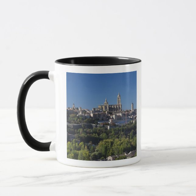 Elevated town view with the Segovia Cathedral Mug (Left)