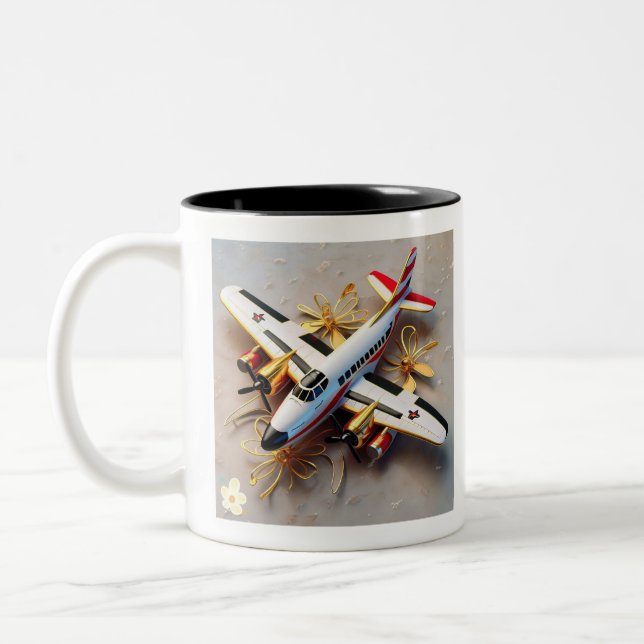 "Elevated Travel" Two-Tone Coffee Mug (Left)