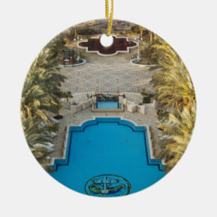 Elevated view Herods Palace Hotel swimming pool Ceramic Tree Decoration