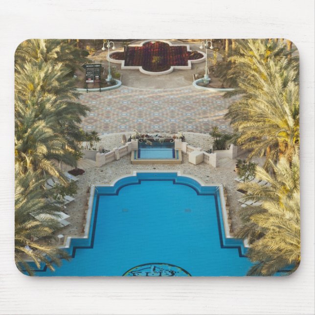 Elevated view Herods Palace Hotel swimming pool Mouse Mat (Front)