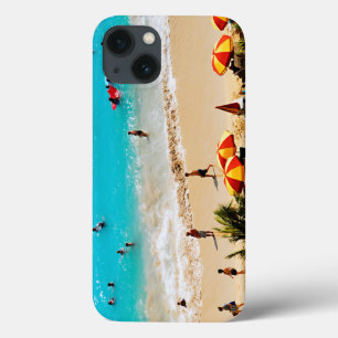 Elevated View Of Waikiki Beach Scene, Honolulu iPhone 13 Case