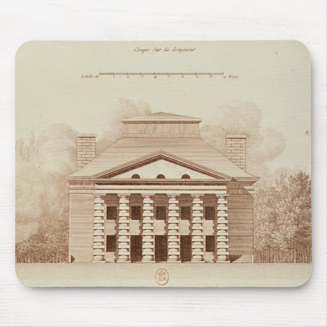 Elevation of house of director of the salt mouse mat (Front)