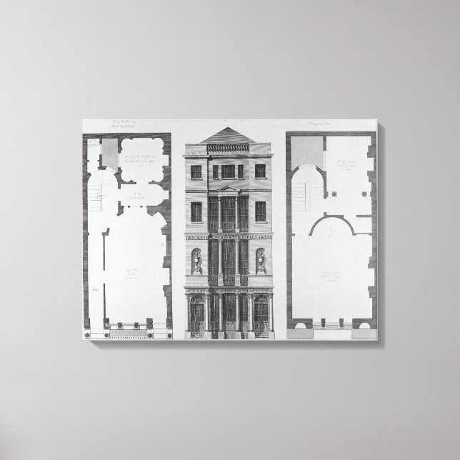 Elevation of the British Coffee House Canvas Print (Front)
