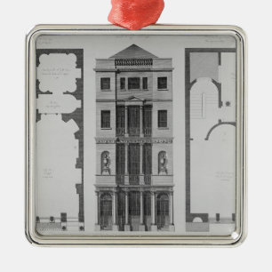 Elevation of the British Coffee House Metal Tree Decoration