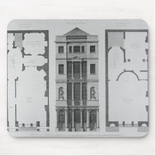 Elevation of the British Coffee House Mouse Mat