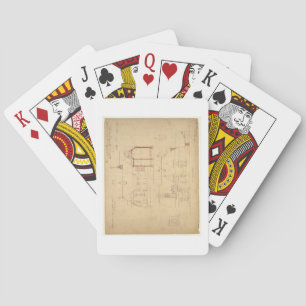 Elevations for The Red House, Bexley Heath (pen an Playing Cards