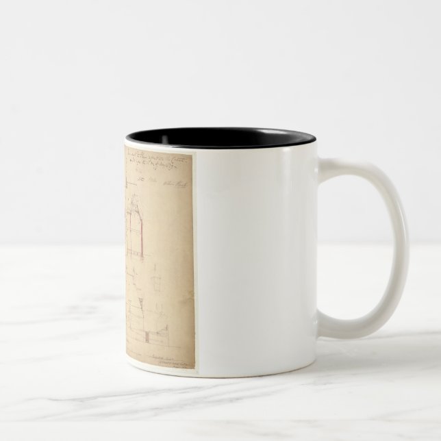 Elevations for The Red House, Bexley Heath (pen an Two-Tone Coffee Mug (Right)