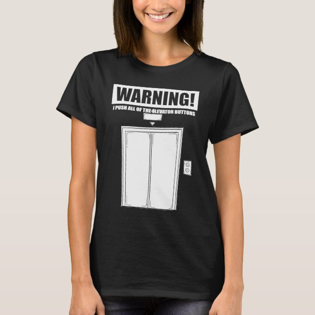 Elevator Buttons  Mechanic Technician T-Shirt (Front)