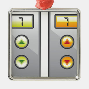 Elevator Buttons Metal Tree Decoration