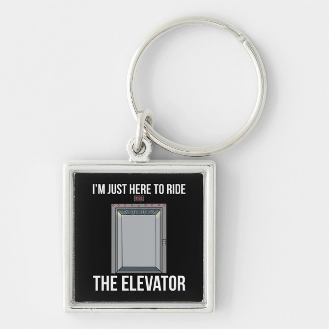 Elevator Mechanic Engineer Ride The Elevator Key Ring (Front)