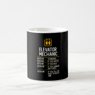 elevator mechanic funny gift present idea coffee mug