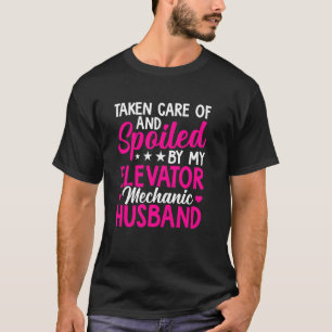 Elevator Mechanic Husband Wife Elevator Repairman T-Shirt